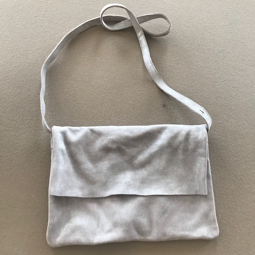 SILVER LEATHER CROSSBODY
